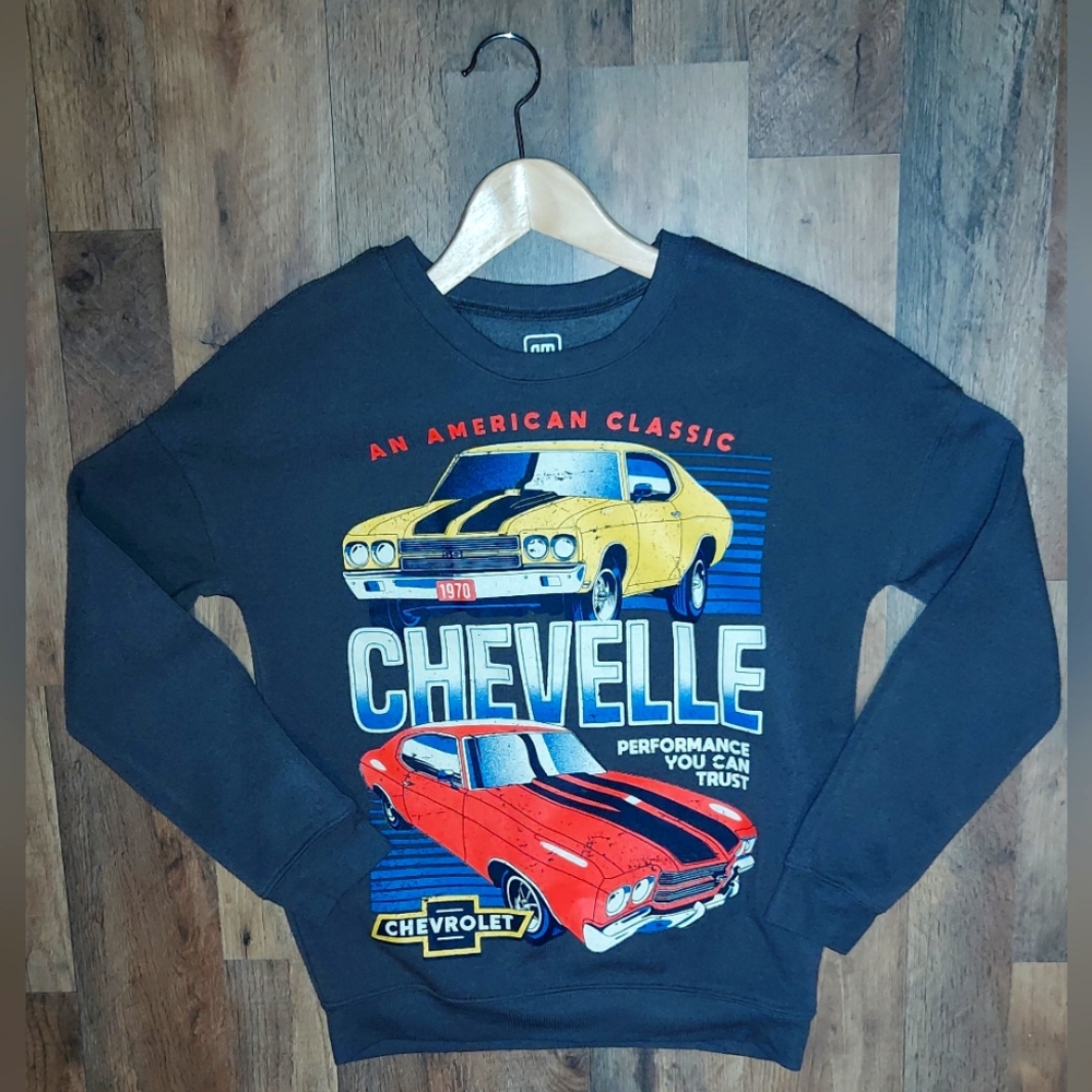 Chevrolet Chevelle Sweatshirt, XS - Official GM Licensed by Hybrid Apparel